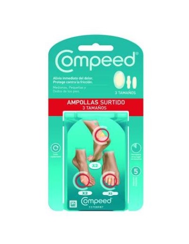 COMPEED AMPOLLAS PACK MIXTO 3 TAMAÑOS 5U
