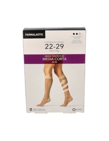MEDIA CORTA FARMALASTIC NORMAL NEGRA EXT