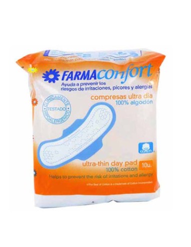 COMPRESAS FARMACONFORT DIA ALAS 10 UND