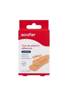 ACOFAR TIRITAS PLASTICO PIEL 24U SURTIDO
