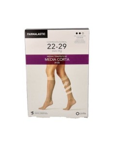 MEDIA CORTA FARMALASTIC NORMAL NEGRA T/P