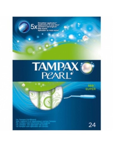 TAMPONES TAMPAX PEARL SUPER 24 UNIDADES