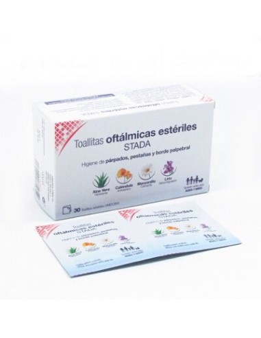 CARE+TOALLITAS OFTAL.ESTERIL STADA 30 UN
