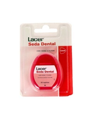 LACER SEDA DENTAL CERA Y FLUOR 50 METROS