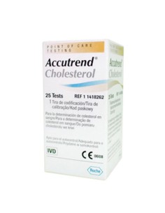 ACCUTREND TIRAS REACTIVAS COLESTEROL 25U