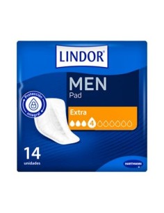 LINDOR MEN PAD EXTRA 4 GOTAS 14 UN