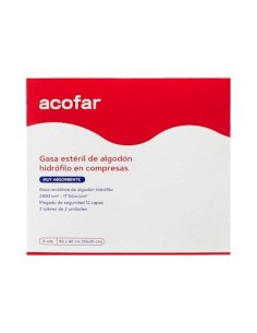 ACOFAR GASA ESTERIL ALGODON 60X40CM 6UD