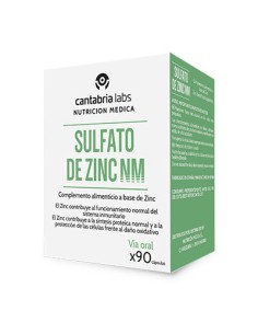 SULFATO DE ZINC NM 90 CAPSULAS CANTABRIA