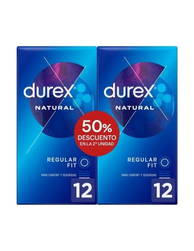 Durex Natural Plus 2ª unidad 50%, 24 unidades