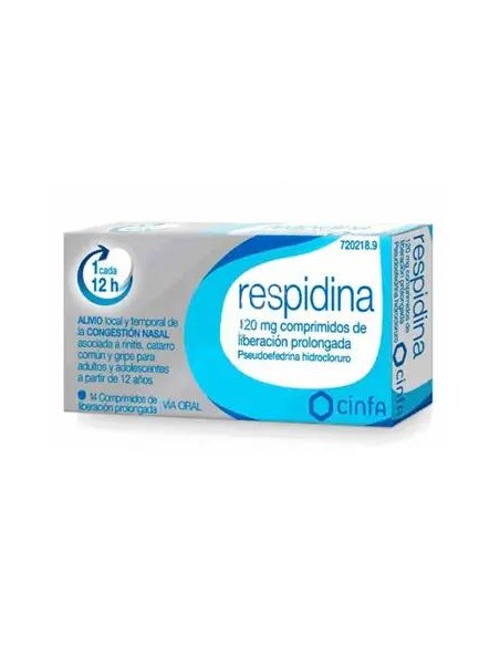 Respidina 120 mg Liberación Prolongada, 14 Comprimidos
